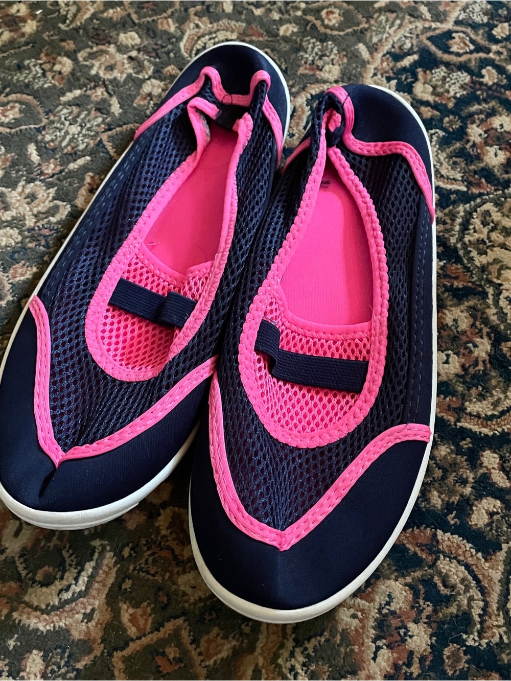 Women’s Navy and Hot Pink Slip-On Water Sandals